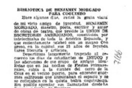 Biblioteca de Benjamín Morgado para Coquimbo