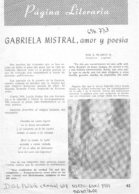 Gabriela Mistral, amor y poesía