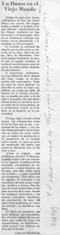 Un huaso en el viejo mundo