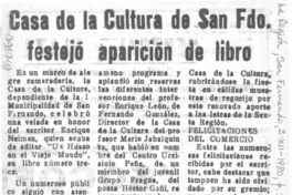 Casa de la cultura de San Fdo. festejó aparición de libro.