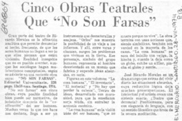 Cinco obras teatrales que "No son farsas".