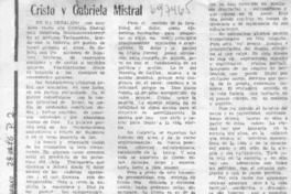 Cristo y Gabriela Mistral