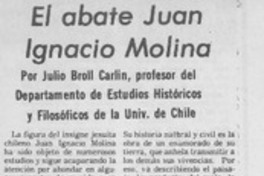 El abate Juan Ignacio Molina.