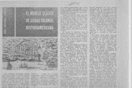 El modelo clásico de ciudad colonial hispanoamereicana