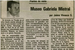 Museo Gabriela Mistral
