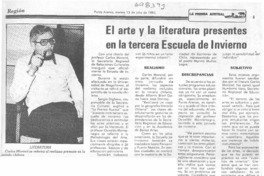 El arte y la literatura presentes en la tercera Escuela de Invierno.