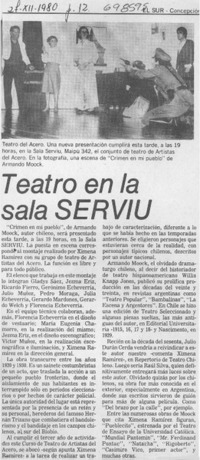 Teatro en la sala SERVIU.