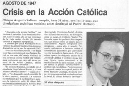Crisis en la acción católica.