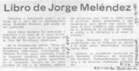 Libro de Jorge Meléndez.