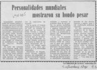 Personalidades mundiales mostraron su hondo pesar.