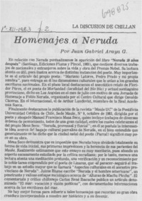 Homenajes a Neruda