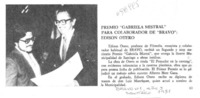 Premio "Gabriela Mistral" para colaborador de "Bravo": Edison Otero.