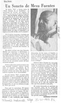 Un soneto de Meza Fuentes