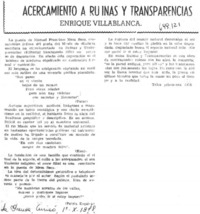 Acercamiento a Ruinas y transparencias