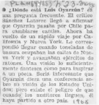 Dónde está Luis Oyarzún?.