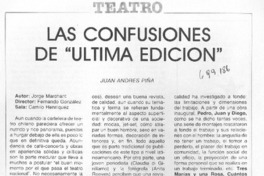Las confusiones de "Última edición"