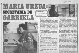 María Urzua: secretaria de Gabriela : [entrevista]