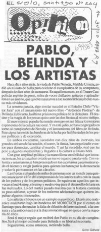 Pablo, Belinda y los artistas.