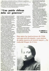 Una patria chilena debe ser generosa".