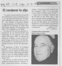 El cardenal lo dijo.