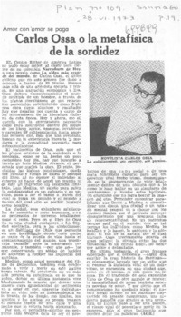 Carlos Ossa o la metafísica de la sordidez.