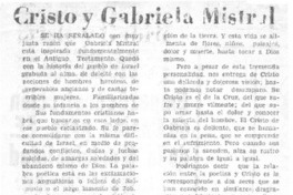 Cristo y Gabriela Mistral.