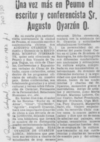 Una vez más en Peumo el escritor y conferencista Sr. Augusto Oyarzún O.