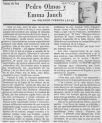 Pedro Olmos y Emma Jauch