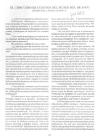 El concurso de cuentos del museo del Huasco : [entrevista]