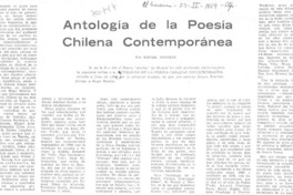 Antología de la poesía chilena contemporánea