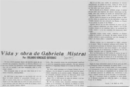 Obra y motivos de Gabriela Mistral
