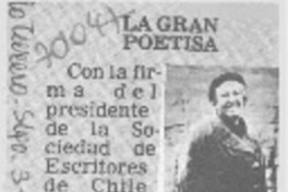 La Gran poetisa.