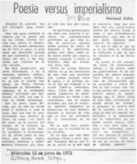 Poesía versus imperialismo