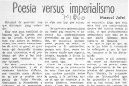 Poesía versus imperialismo