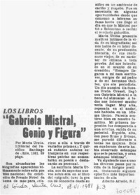 Gabriela Mistral, genio y figura