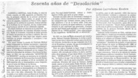 Sesenta años de "Desolación"