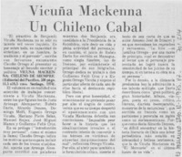 Vicuña Mackenna un chileno cabal.