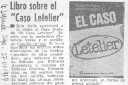 Libro sobre el "Caso Letelier".