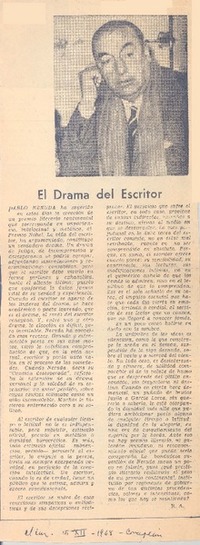 El drama del escritor