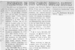 Recuerdos de don Carlos Orrego Barros