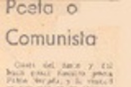 Poeta o comunista