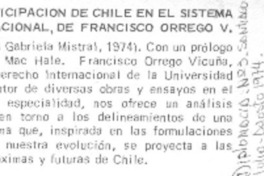 La participación de Chile en el sistema internacional