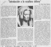 Introducción a la escultura chilena