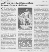 -- Y un sólido libro sobre la escultura chilena