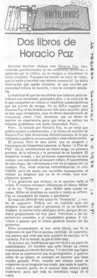Dos libros de Horacio Paz