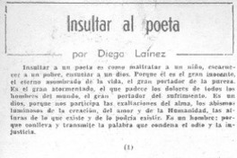 Insultar al poeta