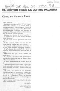 Cómo es Nicanor Parra