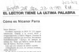 Cómo es Nicanor Parra