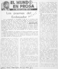 Los poemas del embajador