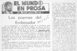Los poemas del embajador